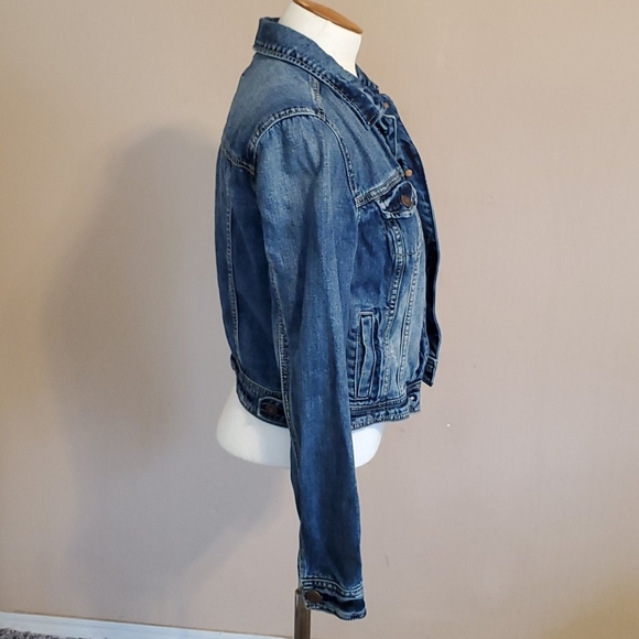 American Eagle denim jean crop jacket size medium - Picture 7 of 13